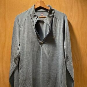 Travis Mathew Blue Zip-Up heater pullover